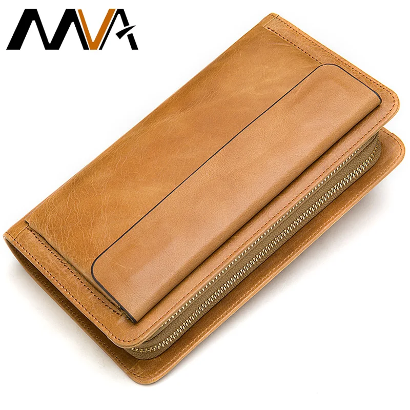 МVA кошелек мужской натуральная кожа портмоне мужское клатч бумажник визитница