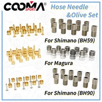 10 sets bicycle hydraulic brake hose bh90 bh59 olive needleconnector insert connector bolt for shimano magura avid sram
