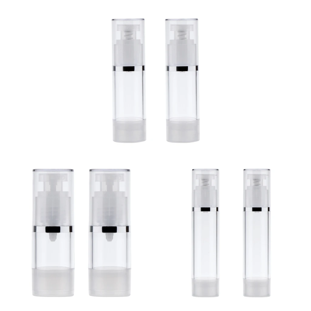 

2 портативных вакуумных бутылки с насосом для макияжа, косметическая бутылка для жидкого крема, лосьона