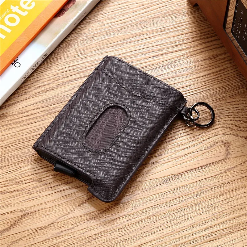 Bisi Goro RFID Блокировка кредитный держатель для карт Anit-theft кошелек карта для мужчин и женщин автоматический всплывающий Чехол для карт кожаный держатель для ID