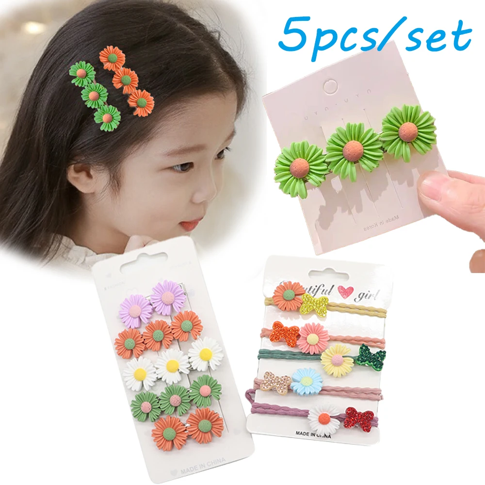 

New Flower Acrylic Hair Clips Korean Women Hair Accessories Fashion Child BB Hairpins Colorful Korean Cute Headwear