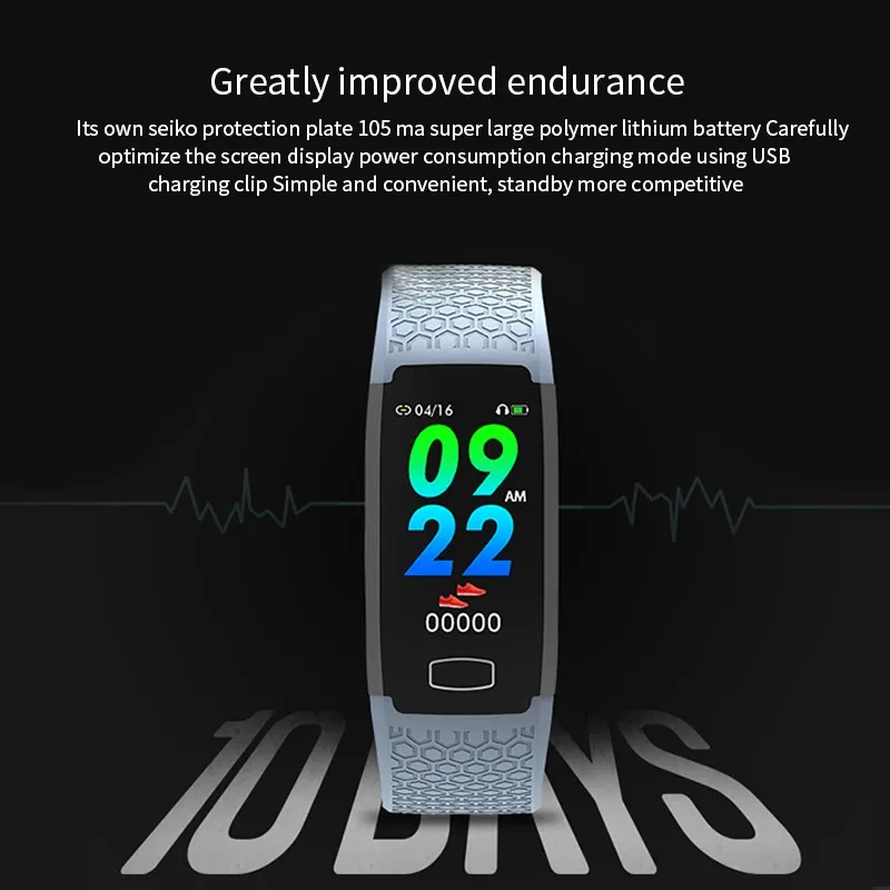 

Fitness Tracker Wristband Heart Rate Monitor Smart Bracelet Smart Bracelet Blood Pressure Pedometer Bracelet Relogio Inteligente