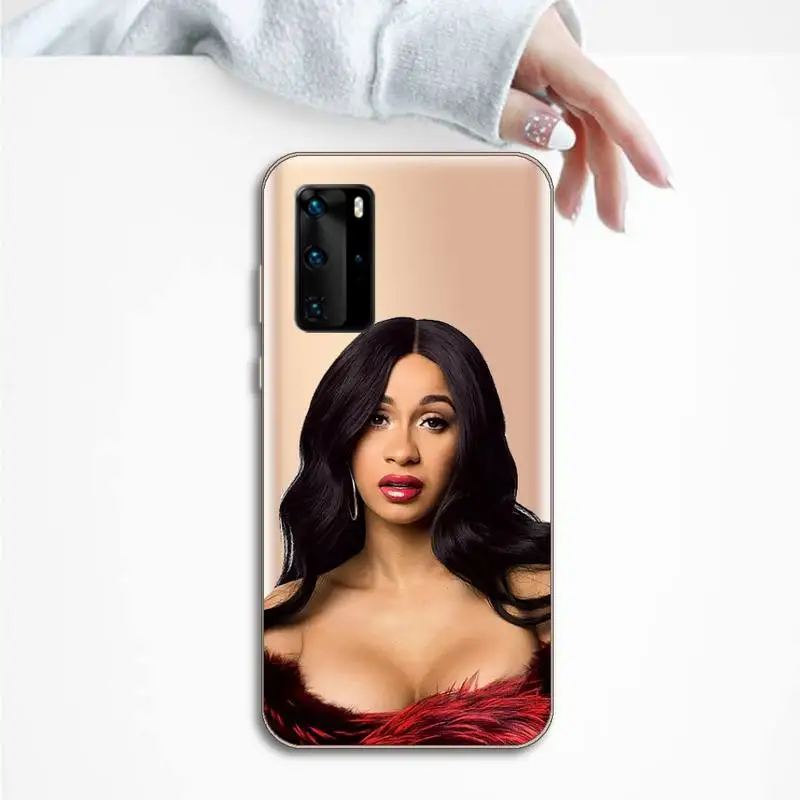 

Cardi B Phone Case Transparent for Huawei P20 P30 P40 honor 8 10i P smart 2019 Samsung A71 A21S S10 20 plus