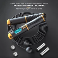 2 in 1 jump rope with digital counter calorie count cordless skipping rope fitness for weight loss home exercise workout