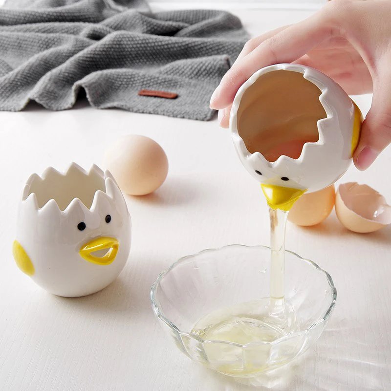 Egg White Separator Ceramic Yolk Props Household Baking Supplies Kitchen Gadget Cooking Tools H99F | Дом и сад