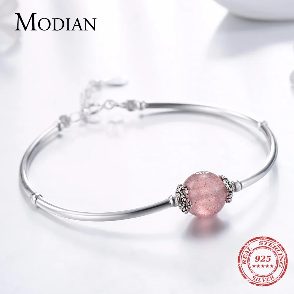 Modian 925 стерлингового серебра специальный розового цвета с украшением в виде