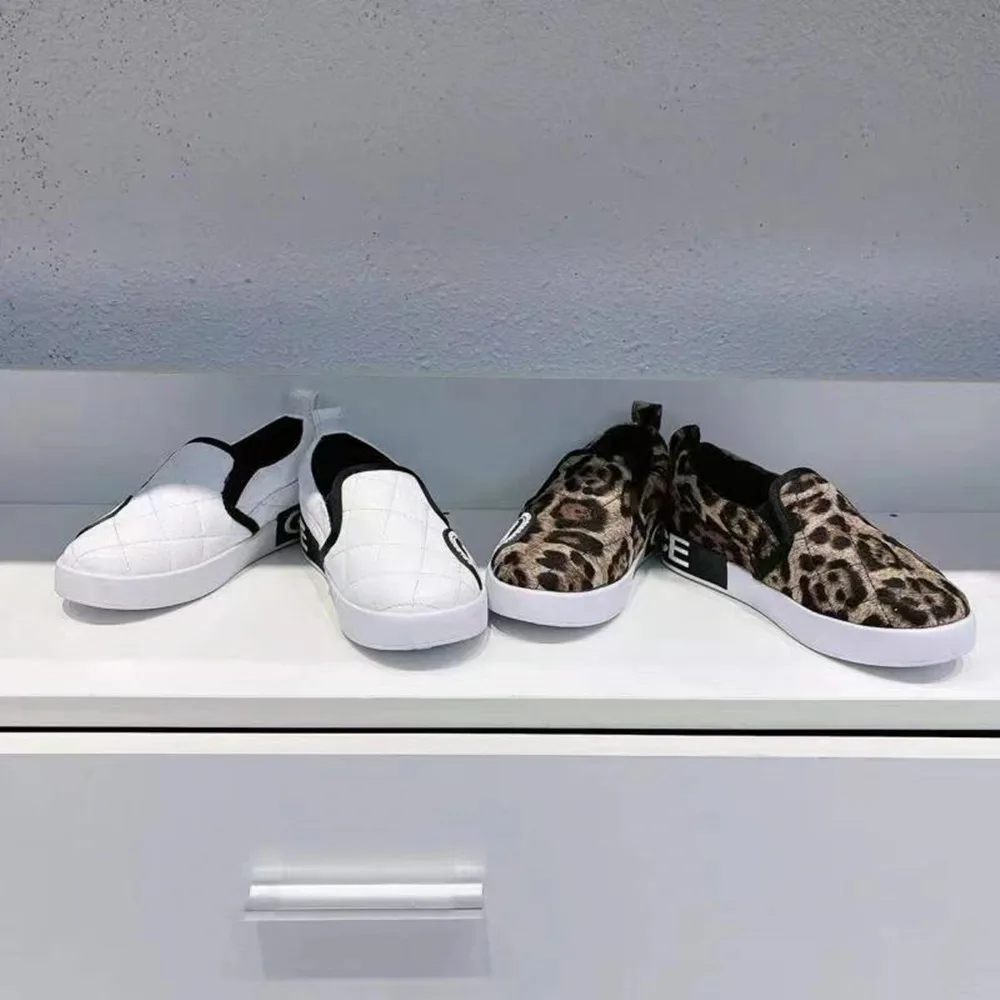 

Designer children's shoes for fall/winter 2021 new children's one-step leopard print casual shoes