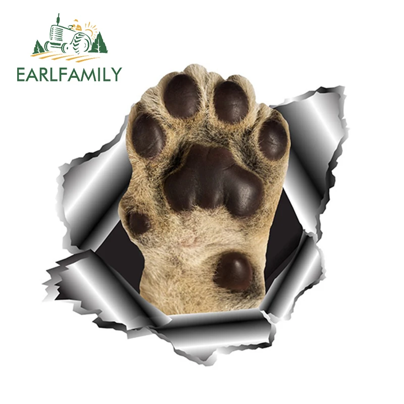 EARLFAMILY 13 см x 12 9 смешная собака металлическая наклейка с принтом лапы