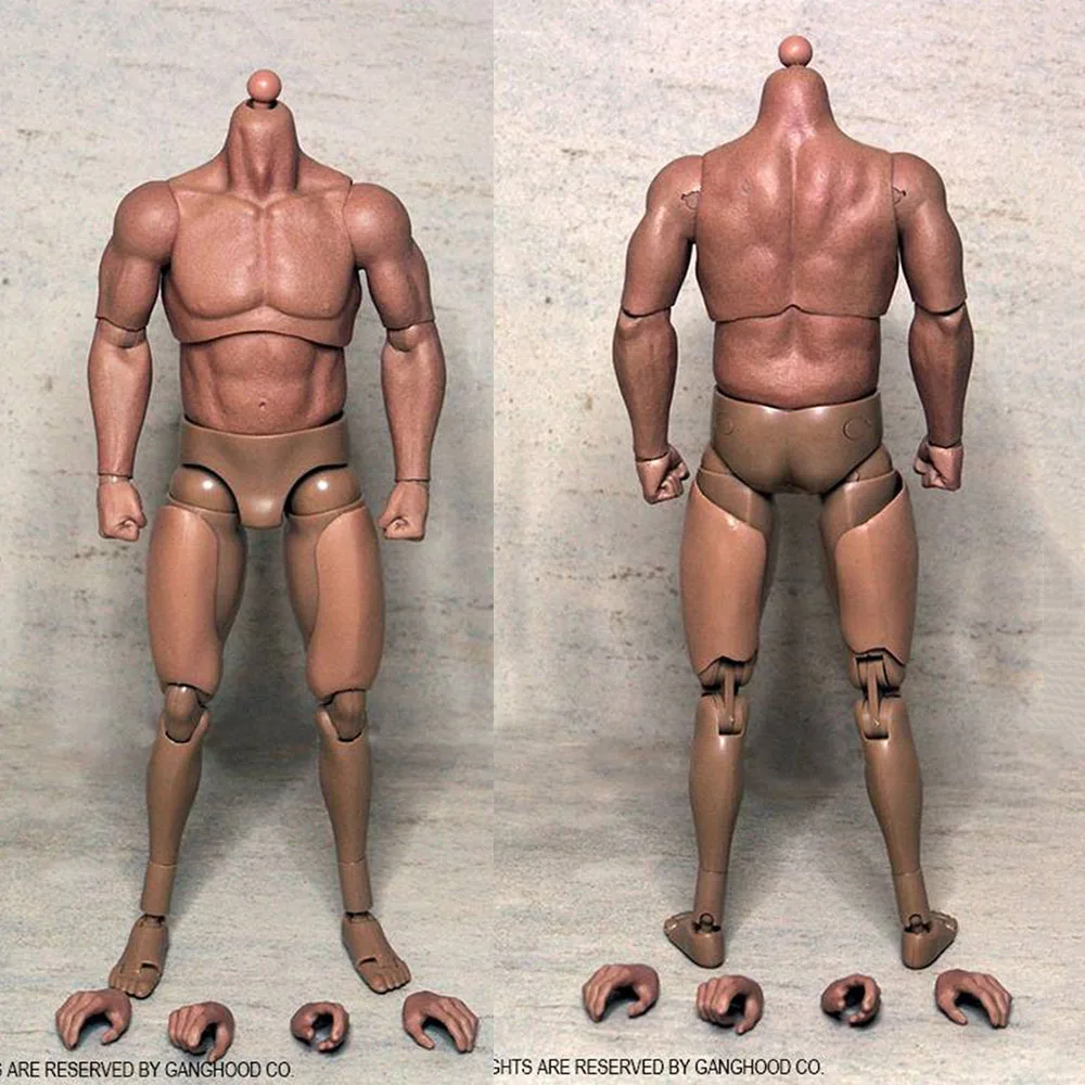 1/6 солдат GANGHOOD мышечную боль и сильный мужского тела для 12 ''фигурку злодей