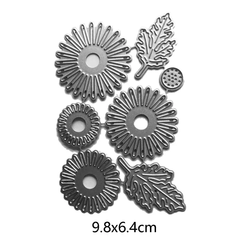 

Sunflowers Metal Cutting Dies Stencil Scrapbooking DIY Album Stamp Paper Card Embossing Decor Craft