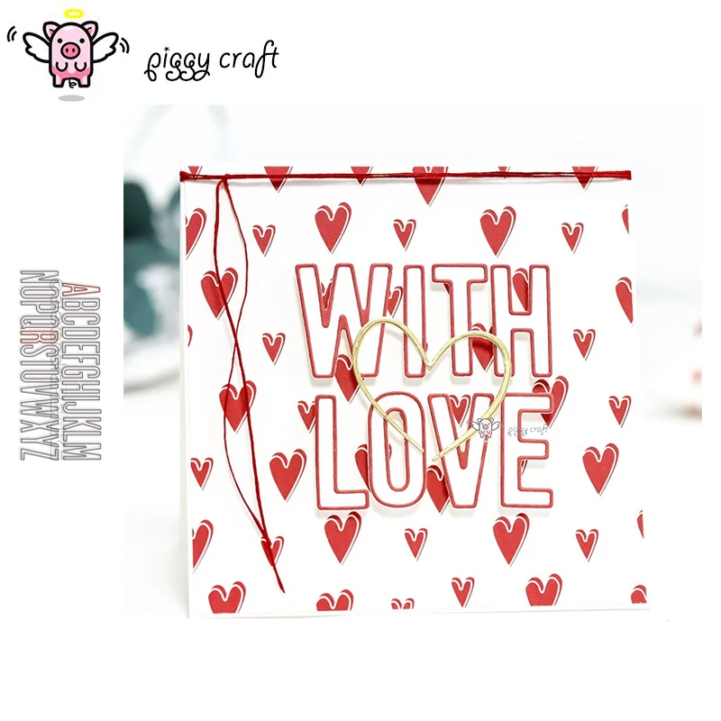 

Piggy Craft metal cutting dies cut die mold Line letter decoration Scrapbook paper craft knife mould blade punch stencils dies