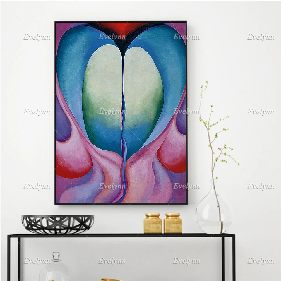 

Georgia O'Keeffe Poster - Supreme Quality Print - Series 1, No. 8 - Floral Wall Art Prints Home Decor Canvas Gift Floating Frame