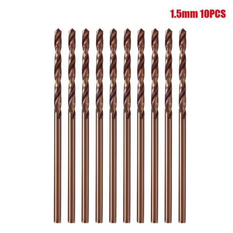 

10Pcs 1-3.5mm M35 Shank HSS Twisted Spiral Drill Bit Electric Drill Plastic Wood Hole Grooving Drill Carpenter Woodworking Tools