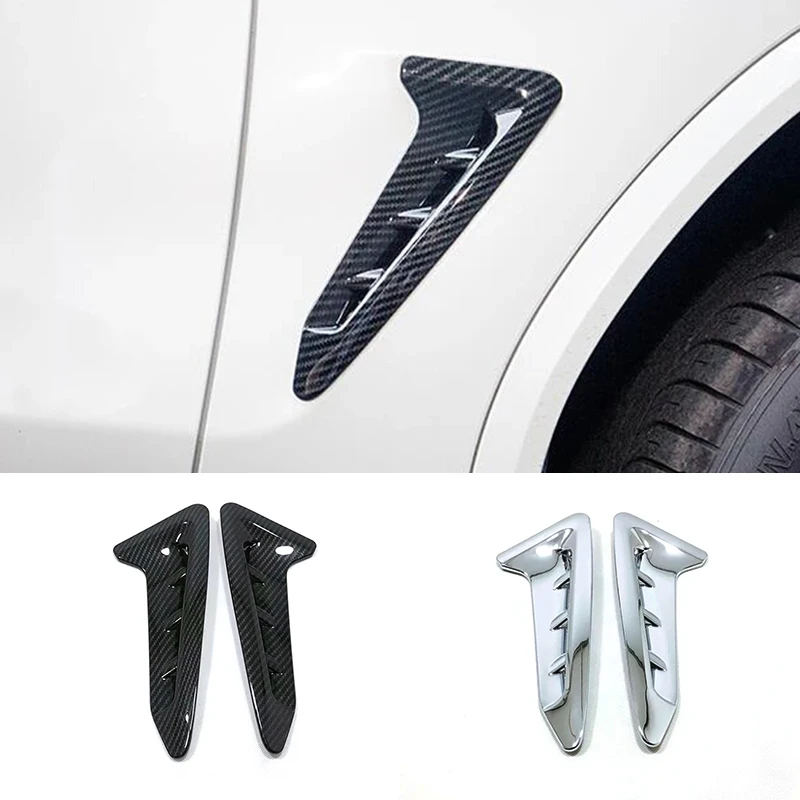 

ABS Chrome For BMW X3 G01 2018 2019 2020 Car Side Body Air Conditioning AC Outlet Vent Flow Fender Cover Trim accessories 2pcs