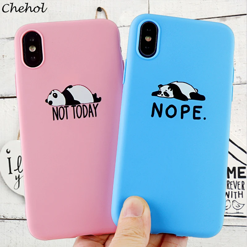 Забавный животный чехол для телефона s iPhone 11 8 7 6s Plus Pro X XS MAX XR панда Мягкий