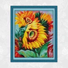Набор для вышивки крестиком Sunflower Joy Sunday, 11 карат, 14 карат, Печатный холст DMC, полуготовые наборы для вышивки, рукоделие