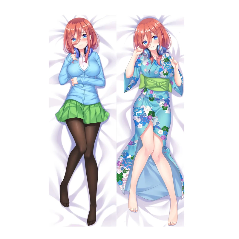 

The Quintessential Quintuplets Nakano Miku Itsuki Anime Dakimakura Hugging Body Pillow Case Otaku Pillow Long Cushion Cover Gift