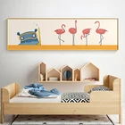 Настенная картина для детской комнаты, постер с изображением кролика, крупного рогатого скота, кота, животных, скандинавский декор для детской комнаты