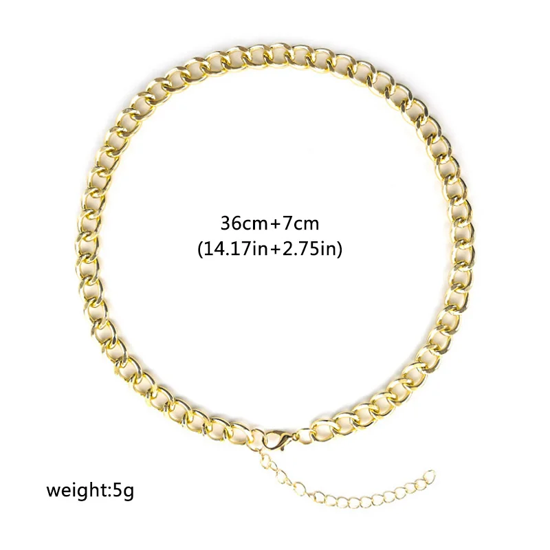 Панк витая Цепочка ожерелье модная цепочка колье для женщин вечерние ювелирные