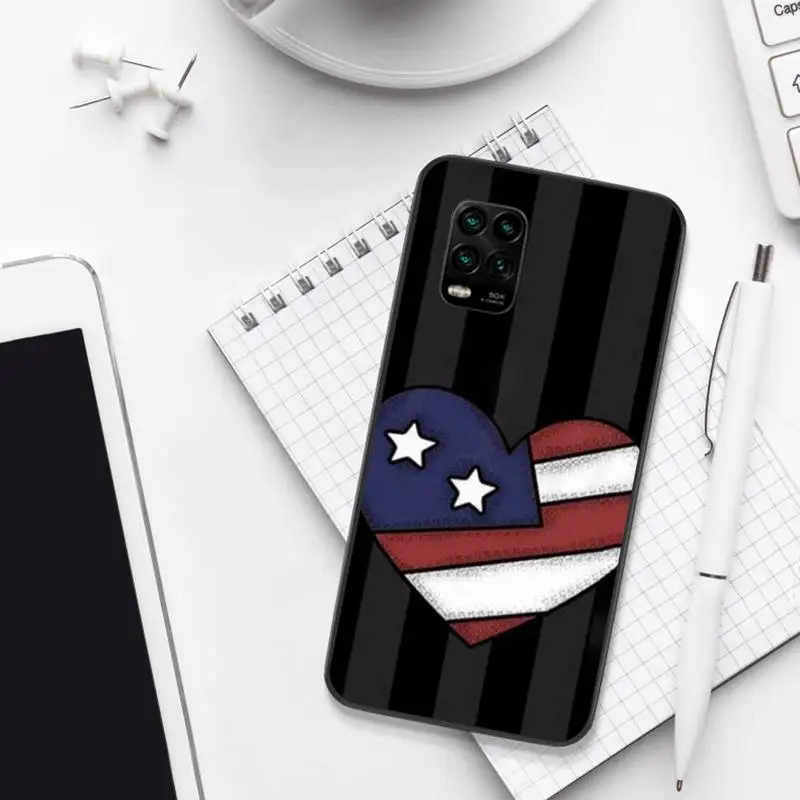 

AMERICA Black Soft Phone Cases For Xiaomi 8 9 Se 10 10pro Note 2 3 10 MIX2 S MAX2 3 F1 5X
