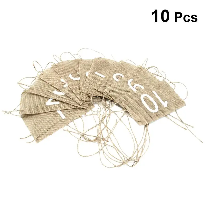 10 шт. дизайн с цифрами Салфетки льняные настольные коврики горшок держатель