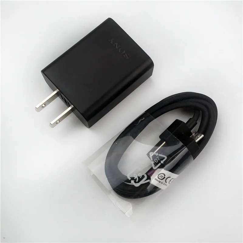 US with Micro usb Зарядное устройство для мобильного телефона sony xperia z5 z3 xa2 a7 z1, быстрое зарядное устройство, UCH12, быстрое зарядное устройство, 12 В, 1.35A, адаптер для зарядки, кабель Micro usb type-C - Тип штекера: US with Micro usb
