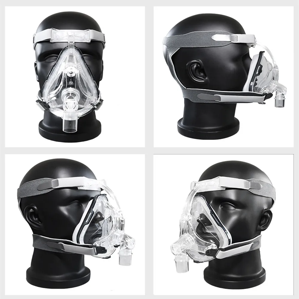 Longlife CPAP FM1 маска на все лицо Авто сипап apap BiPAP силиконовый гель универсальная с