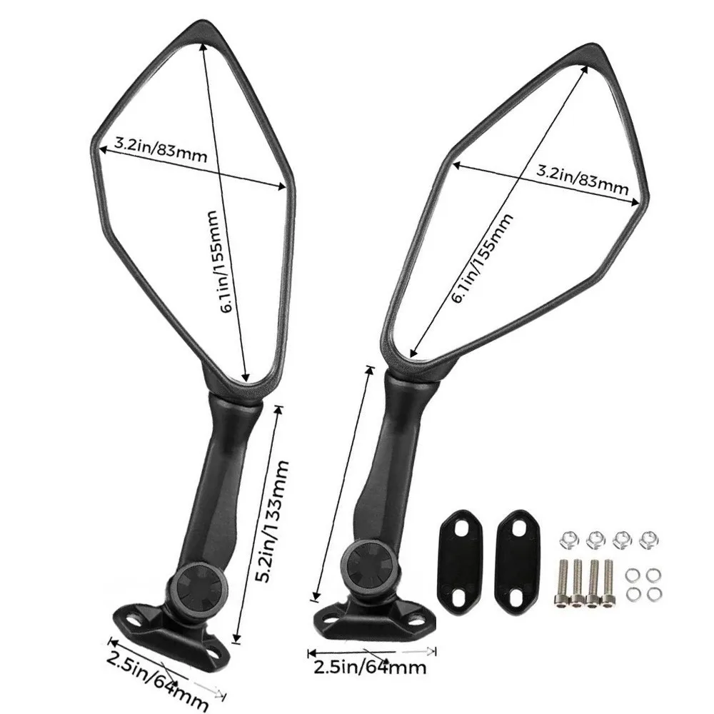 

Motorcycle Rear View Mirror for Ninja 400 2018-2021 Kawasaki for Ninja 300 250 ZX 6R 636 300R EX300 ABS 2011-2018