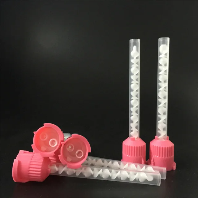 03 pink 50pcs Стоматологический смешивающий диспенсер пистолет Универсальный диспенсер пистолет 1:1/1:2 кремниевый резиновый диспенсер пистолет 10:1 50 мл стоматологические инструменты - Цвет: 03 pink 50pcs