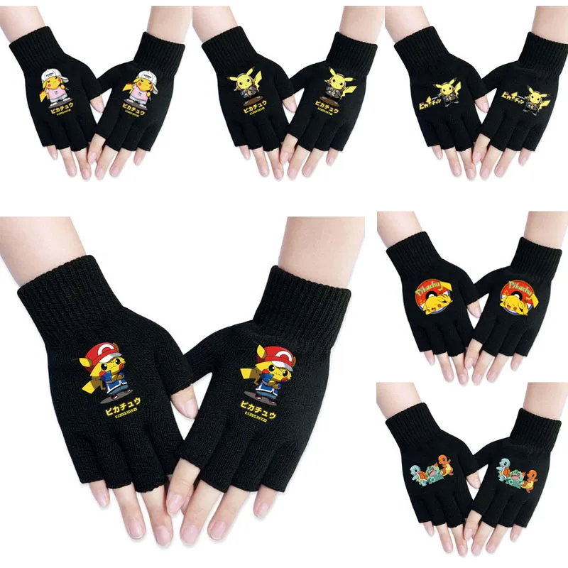 

Pokemon Anime Gloves Pikachu Cosplay Costumes Mittens Anime apparel Props Men and women keep warm and cold gloves for children