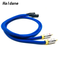 haldane pair hifi nakamichi 2 rca to 2 xlr balacned audio cable rca male to xlr male interconnect cable with cardas clear light