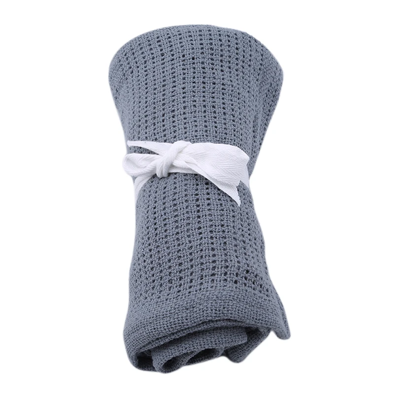 Одеяла для новорожденных супермягкий хлопок вязаный крючком летний 90 х7 0 см