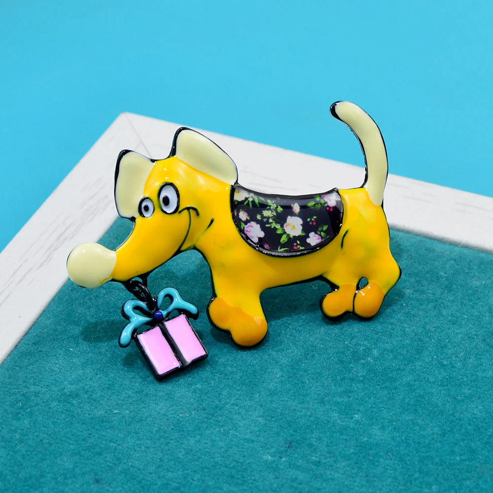 CINDY XIANG эмаль броши в форме собаки для женщин большой рот щенок булавки милые