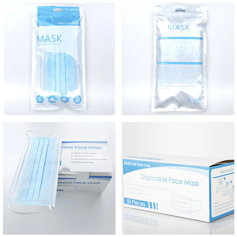 2 100 шт. антивирусное Одноразовые Маски Рот 3 Слои противопылевая лицевая маска
