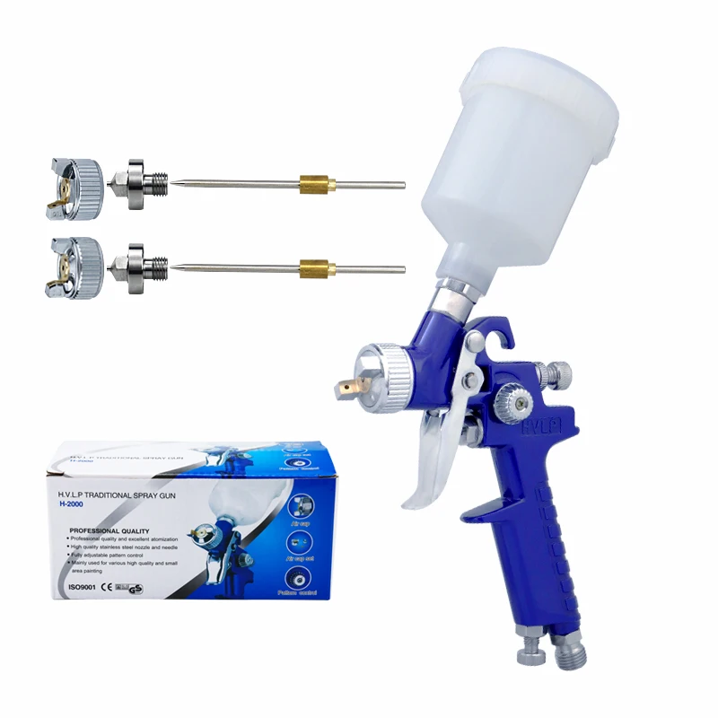 

H-2000 HVLP Paint Spray Gun Spraying Tools Airbrush Spray Gun Mini Spray Gun Sets 0.8/1.0mm Nozzle Choose Painting Car Aerograph