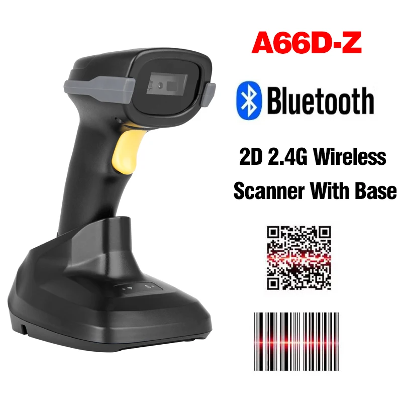 

Новый беспроводной сканер штрих-кодов 1D 2D Handhel портативный Проводной лазерный мини CCD Bluetooth считыватель QR-кода штрих-кода для супермаркета с...