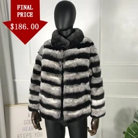 women fur jacket 100 real rex rabbit fur coat 2021 new fashion outwear chinchilla color fast shipping