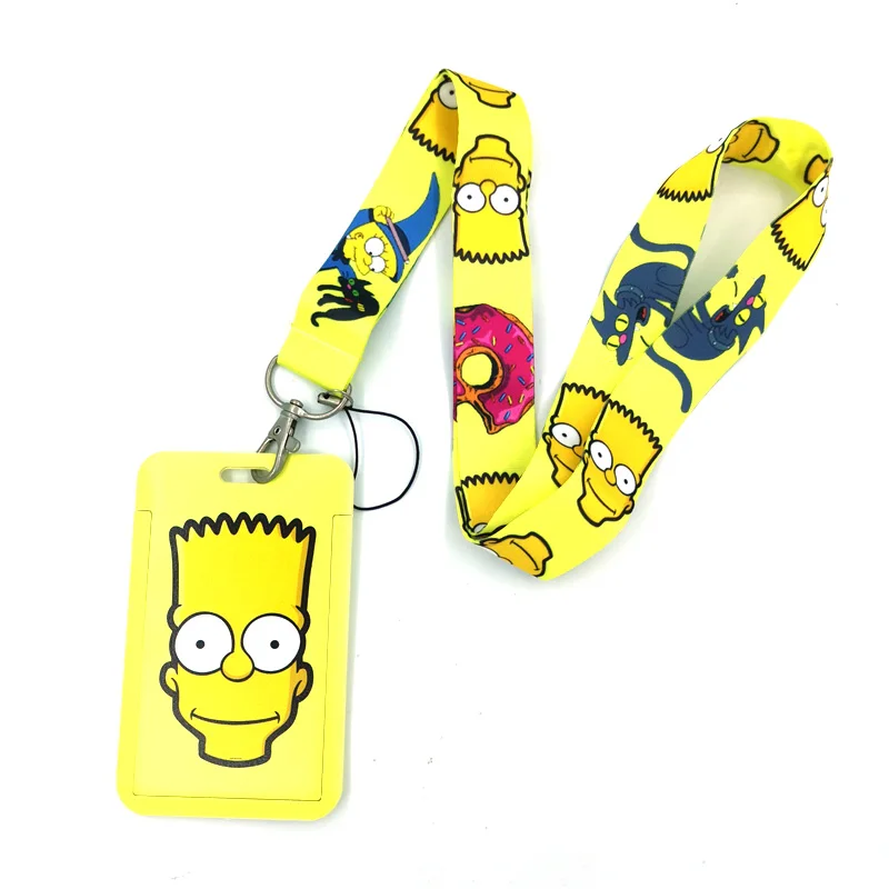 Забавные мультяшные очаровательные радужные цвета Модный шнурок ID держатель