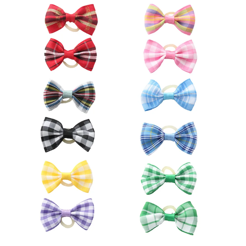 Armi store Handmade Accessories plaid Ribbon Bow 6029006 Pet Dog dressed head flower Wholesale. | Дом и сад