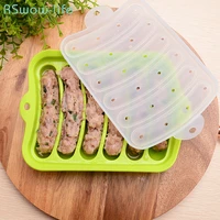 creative environmental silicone sausage mold diy ham storage box baking mold home kitchen supplies