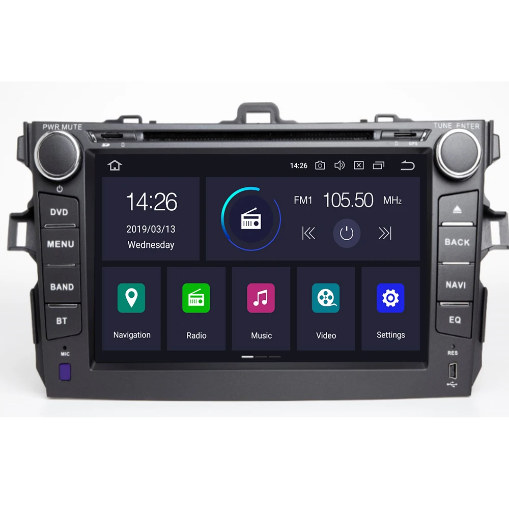 8 IPS автомобильный Android 10 DVD GPS плеер для Toyota AURIS 2006 2007 2008 2009 2010 2011 автомобильная