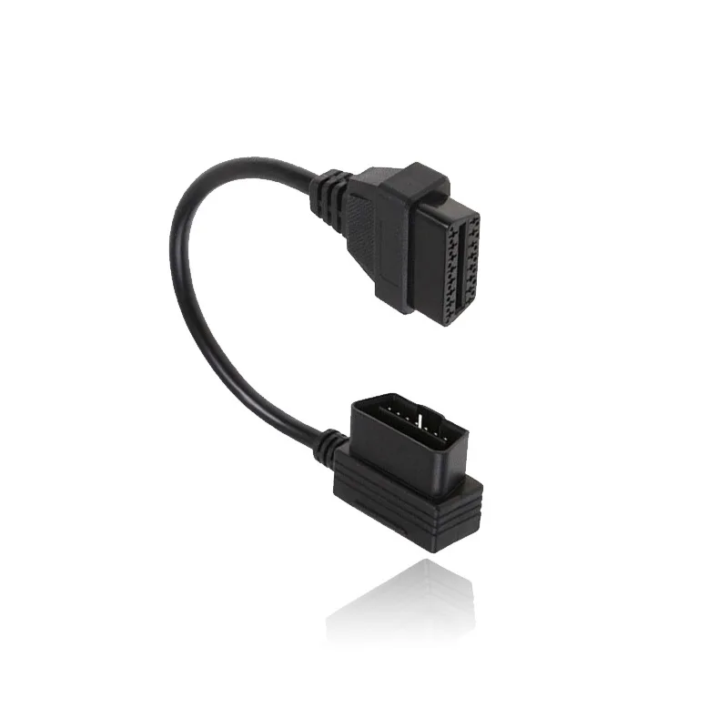 ELM327 OBD2 16Pin мужского и женского пола удлинитель кабель 30 см передачи разъем OBD 16