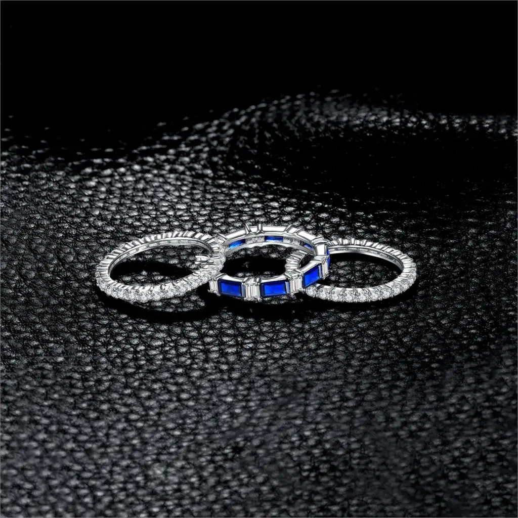 JewelryPalace Eternity 7ct создан синий шпинель себе кольцо канала наборы для ухода за кожей 925 пробы серебро для женщин как подарки Новы