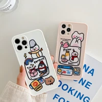 lovely cartoon snowman cases for iphone 12 pro max xr xs 7 8 plus silicon border cartoon bear cover for iphone 12mini 11 pro