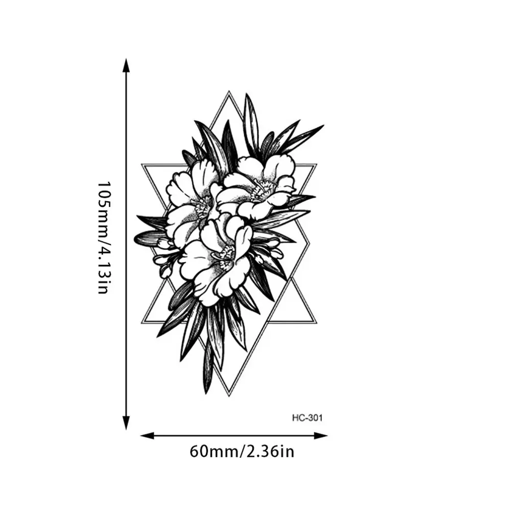 

Tattoo Stickers Black And White Personality Men And Women Tattoo Stickers Chinese Text Disposable Stickers Tattoo