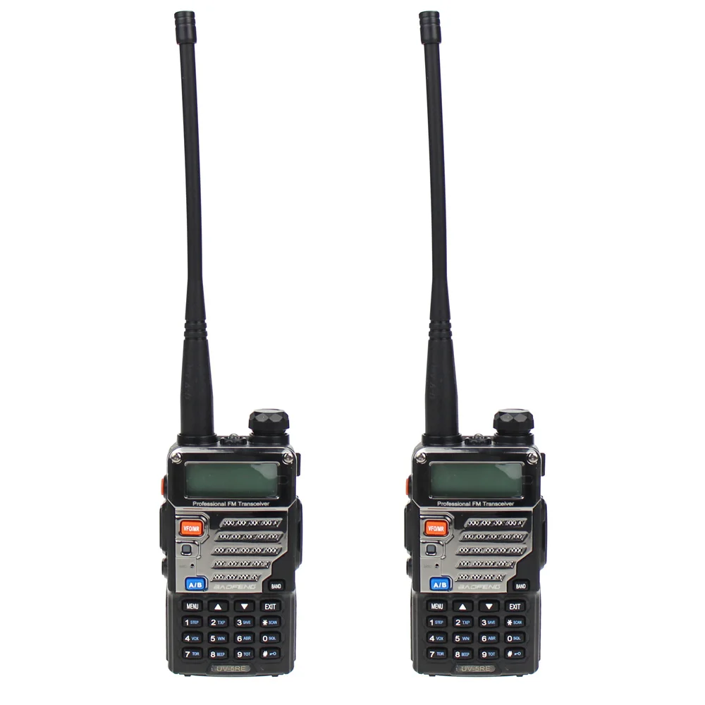 2 шт. BAOFENG UV-5RE двухдиапазонный UHF/VHF любительский портативный двухсторонний радио FM Любительская рация 128 каналов