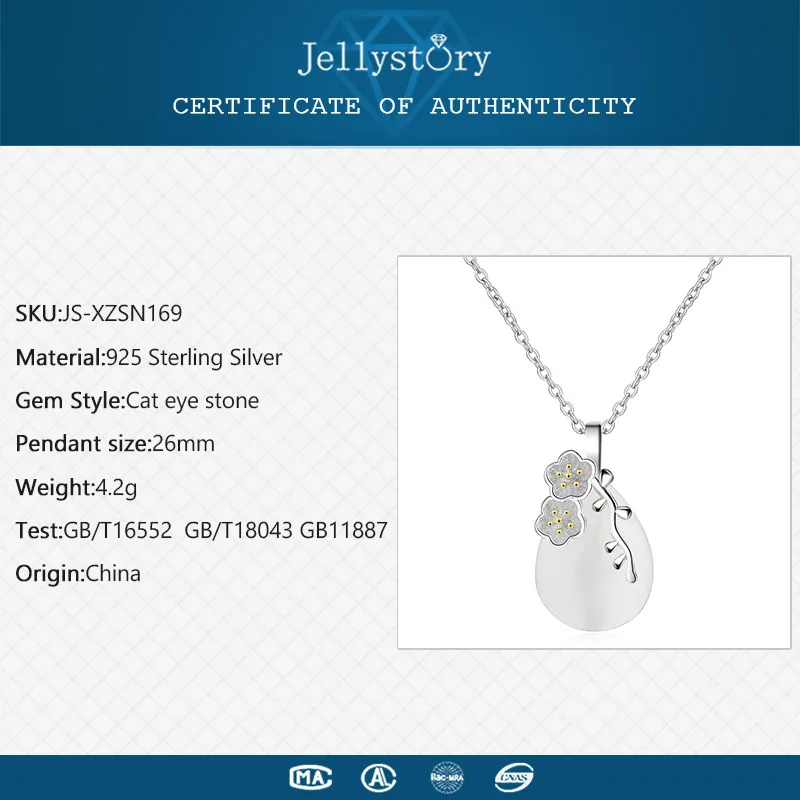 Jellystory 925 серебро ожерелье ювелирные изделия с каплевидные В виде цветов
