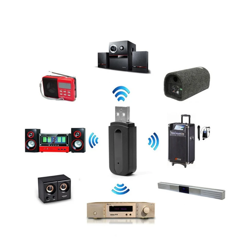 

Car AUX Bluetooth-compatible 5.0 Adapter 3.5mm Jack Wireless Receiver Handsfree Car Kit For Phone Auto Transmitter