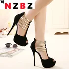 Туфли женские на платформе и высоком каблуке, пикантные свадебные туфли-лодочки с открытым носком, туфли-лодочки, пикантные, размеры 34-45, черные, красные