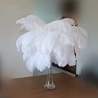 10 шт.лот натуральные страусиные перья белые перья для стола центральные части 15-35 см свадебное украшение для дома страусиные перья поделки